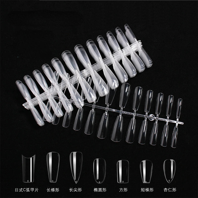 Transparent Ballerina Stiletto Coffin Shape Acrylic False Nail