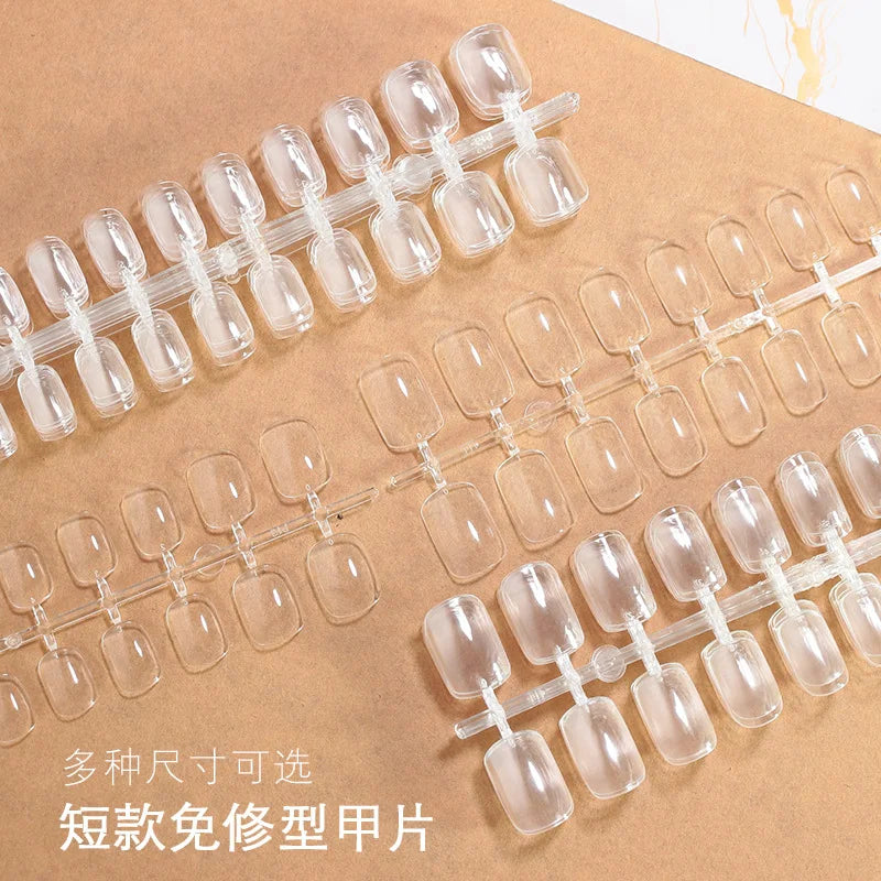 Transparent Ballerina Stiletto Coffin Shape Acrylic False Nail